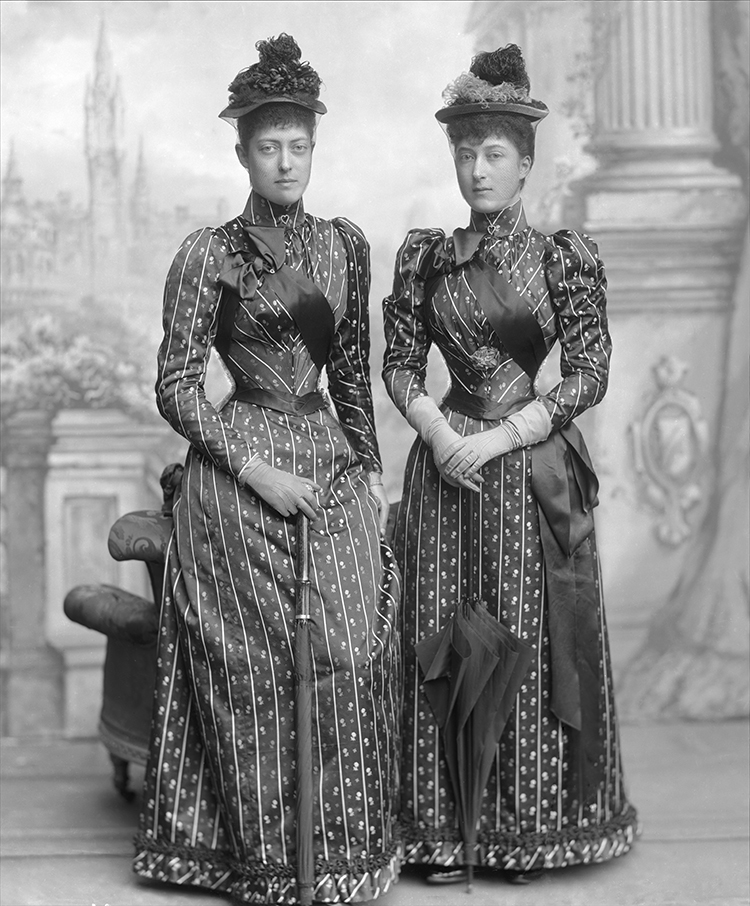 Princess Victoria (1868-1935), née Princess Victoria (Alexandra Olga Mary) of Wales; Queen Maud of Norway (1869-1938), née Princess Maud (Charlotte Mary Victoria) of Wales. 