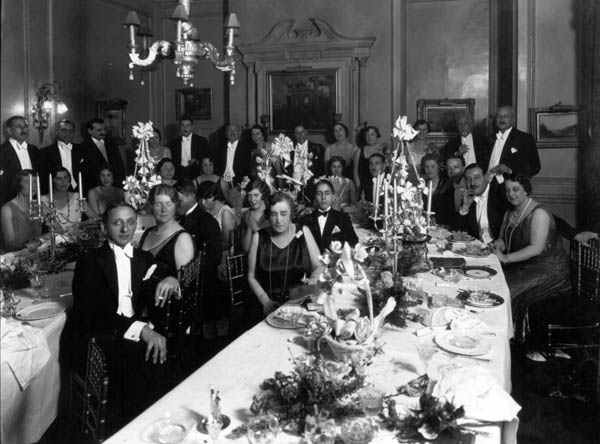 Guests at a reception held in connection with the marriage of Gerald Otto Baer, fancy goods merchant, son of Mr and Mrs Samuel Baer of 13 Maresfield Gardens, London, NW3 to (Dorothy) Ray Hecht, only daughter of Mrs and Mrs Joel Kaufmann Hecht of San Francisco, California, 15th January 1930.