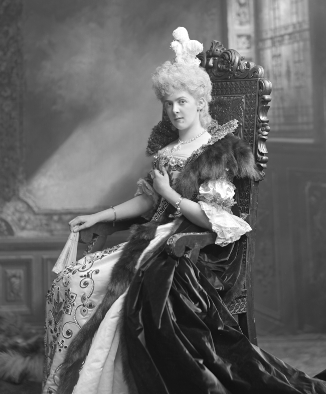 Marcia Amelia Mary, Countess of Yarborough (1863-1926) née Lane Fox.(1) [see below for costume enlargements]