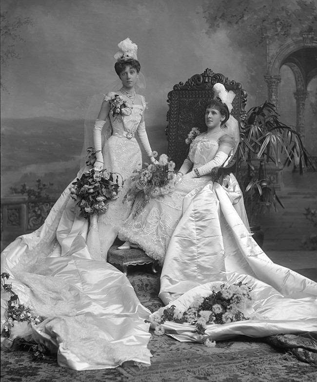 Lady Francis Granville Godolphin Osborne née Ruth Grieve ( ), and Mrs William Bourchier Sherard Wrey née Flora Bathurst Greive (d 1954). 