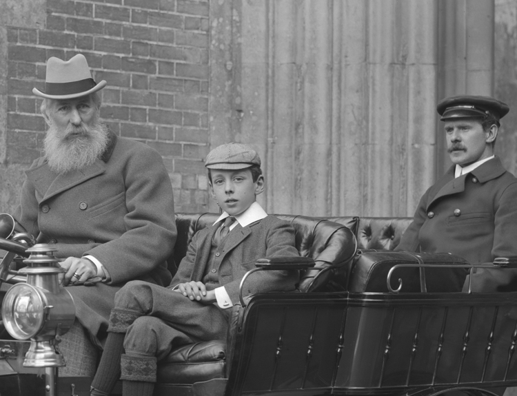 Ivor Bertie Guest, 1st Baron Wimborne (1835-1914); Hon. Oscar Montague Guest (1888-1958) (?); mechanic or chauffeur