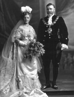 Sir Thomas Henry Brooke-Hitching (1858-1926); Kt. (cr 1902); Sheriff of the City of London 1902-3; Lady Brooke-Hitching, née Sarah Kussuth Brooke ( ); Daughter of David Brooke of Stannary; m. (1878) Sir Thomas Brooke-Hitching.