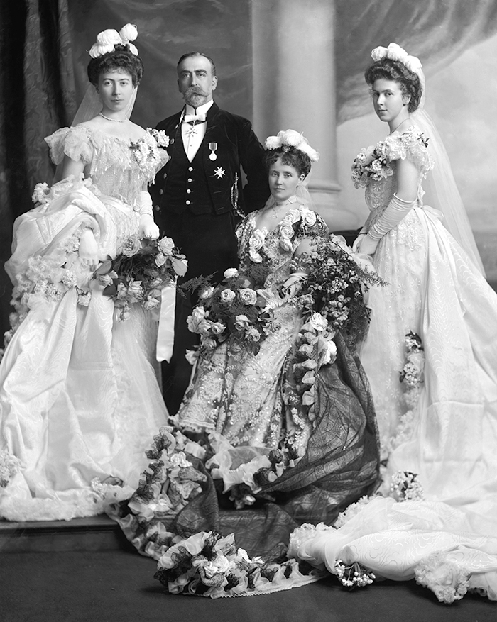 Sir George Hayter Chubb, later 1st Baron Hayter with wife and daughters. 