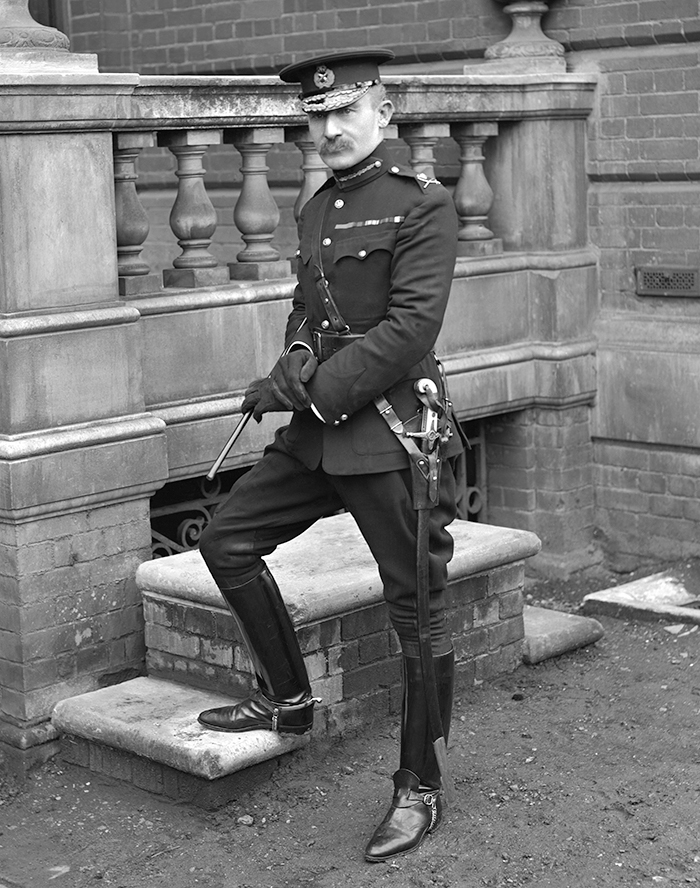 Major-General, later Lieutenant-General Robert Stephenson Smyth Baden-Powell, 1st Baron Baden-Powell (1857-1941).