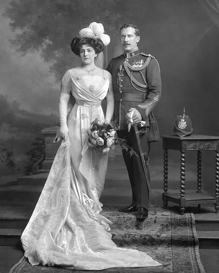 Major, later Brigadier-General Reginald Francis Legge (1873-1955); Major 1911; Lt.-Col. 1919; T/Brigadier-General 1918; Director, Radio and Television Trust Ltd & several electricity companies. Mrs Reginald Francis Legge, née Rose Eleanor Faris ( ); only child of HE Selim Faris (1826-1908); m. (1900), as his 1st wife, Brigadier-General Reginald Francis Legge; div. 1924 "on the ground of her adultery with William Landolf, a servant..." (The Times, 8 Feb 1924, p 5, col. b).