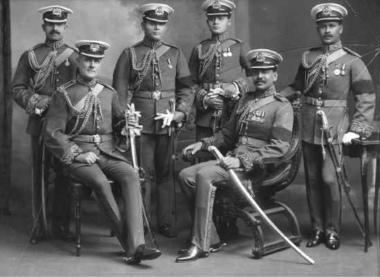 six soldiers in the staff of the Maharaja