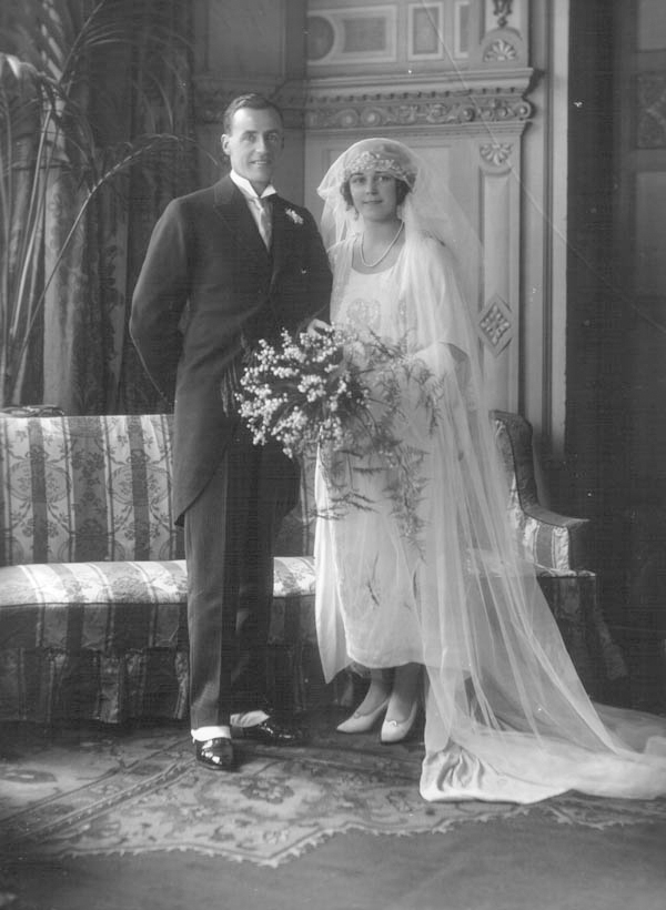 Mr. & Mrs. Charles Frederick Forsdick, wedding portrait. 